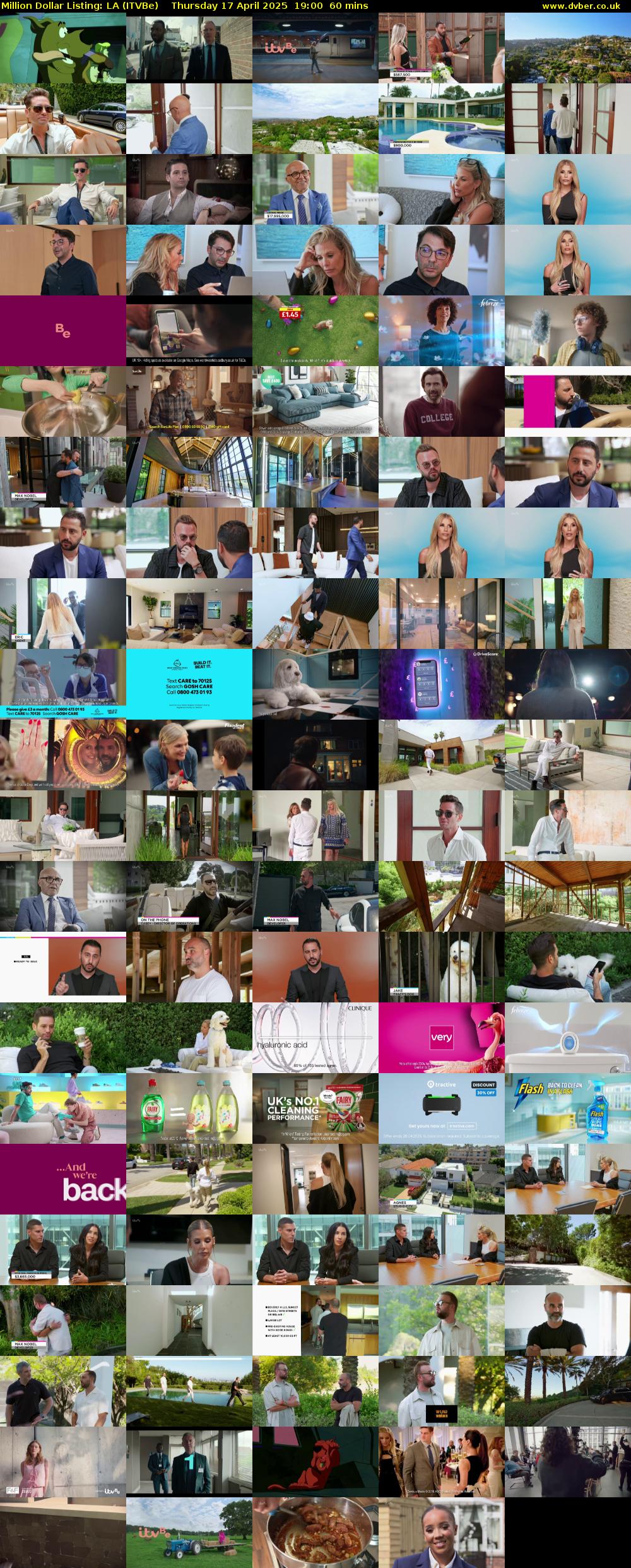 Million Dollar Listing: LA (ITVBe) Thursday 17 April 2025 19:00 - 20:00