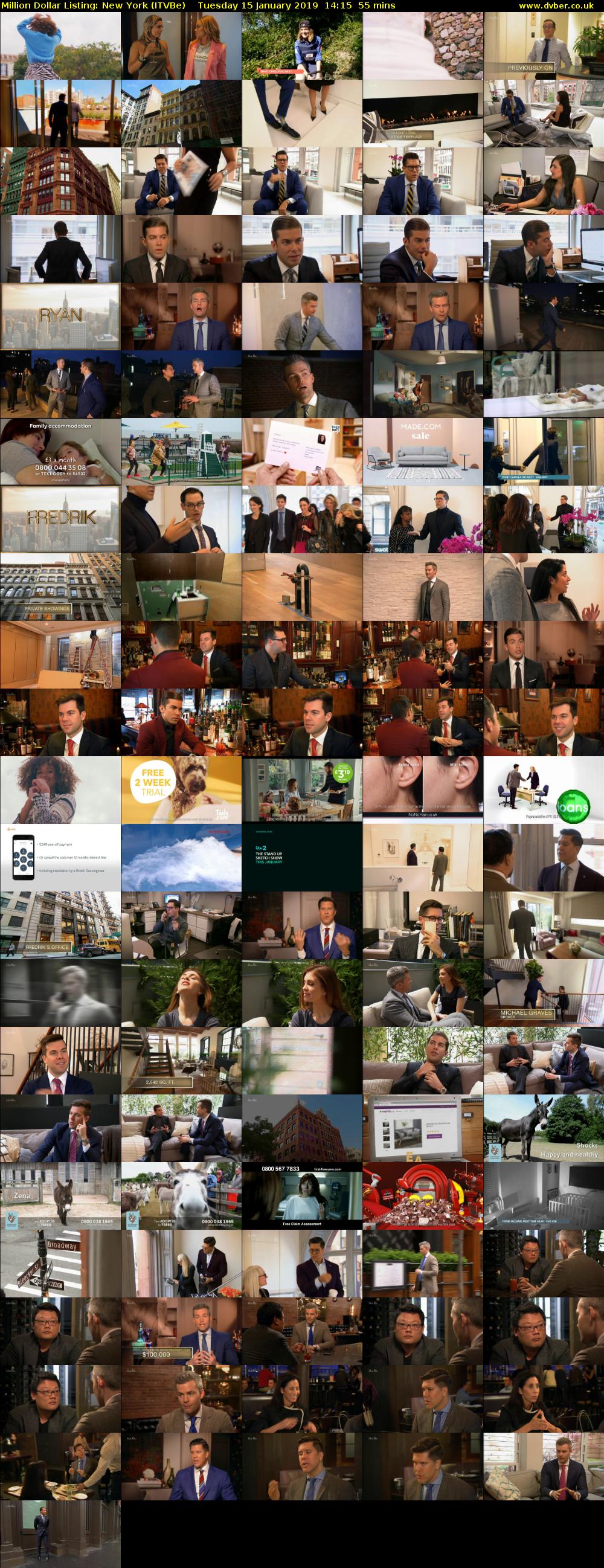 Million Dollar Listing: New York (ITVBe) Tuesday 15 January 2019 14:15 - 15:10