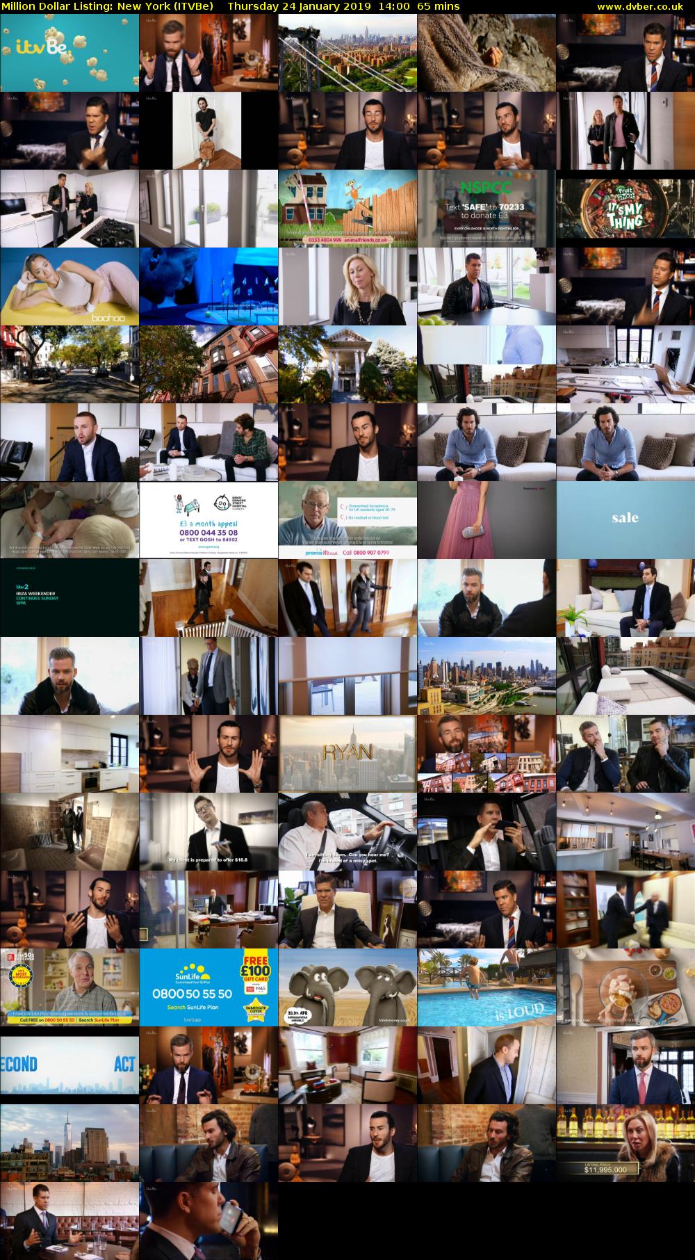 Million Dollar Listing: New York (ITVBe) Thursday 24 January 2019 14:00 - 15:05