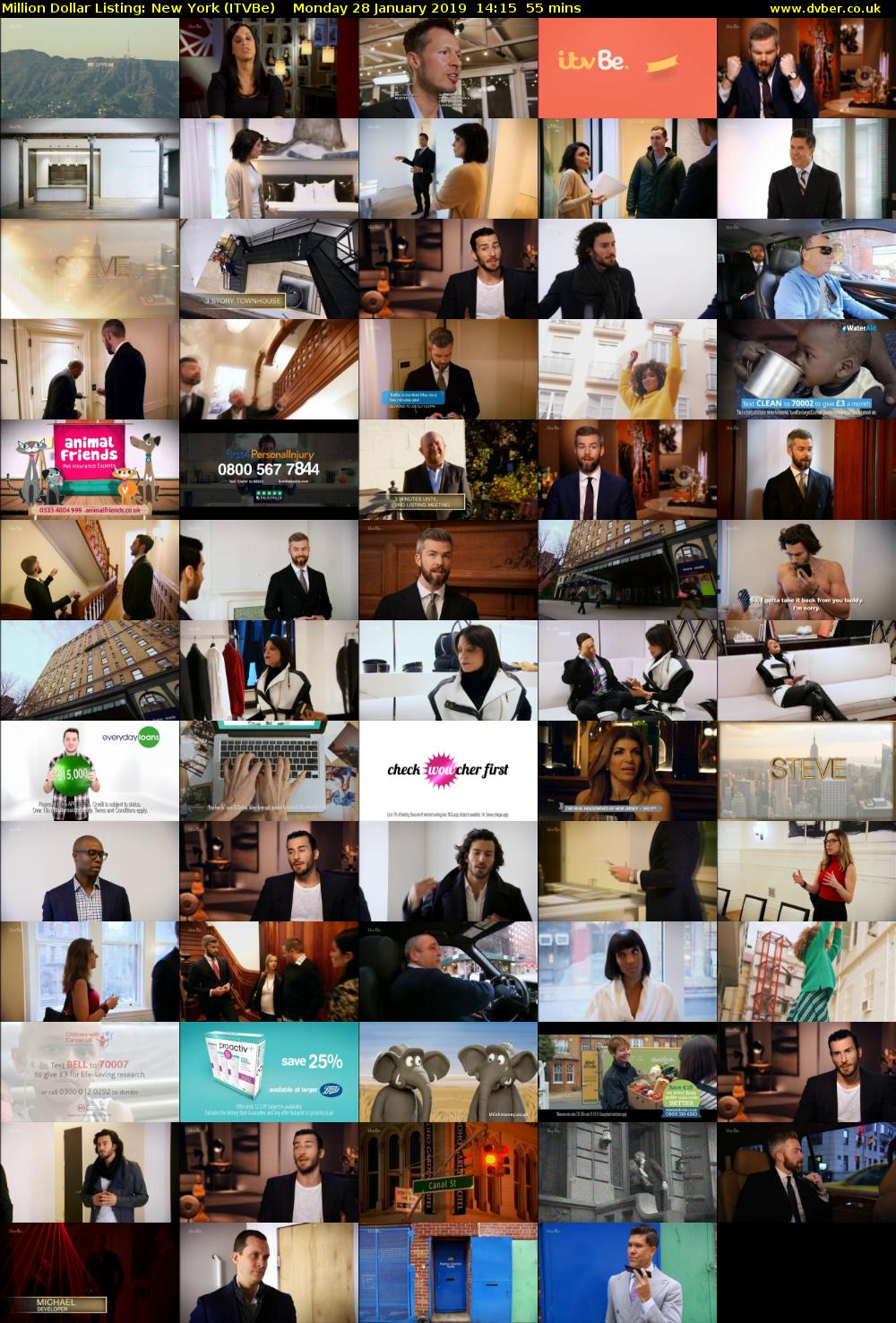 Million Dollar Listing: New York (ITVBe) Monday 28 January 2019 14:15 - 15:10