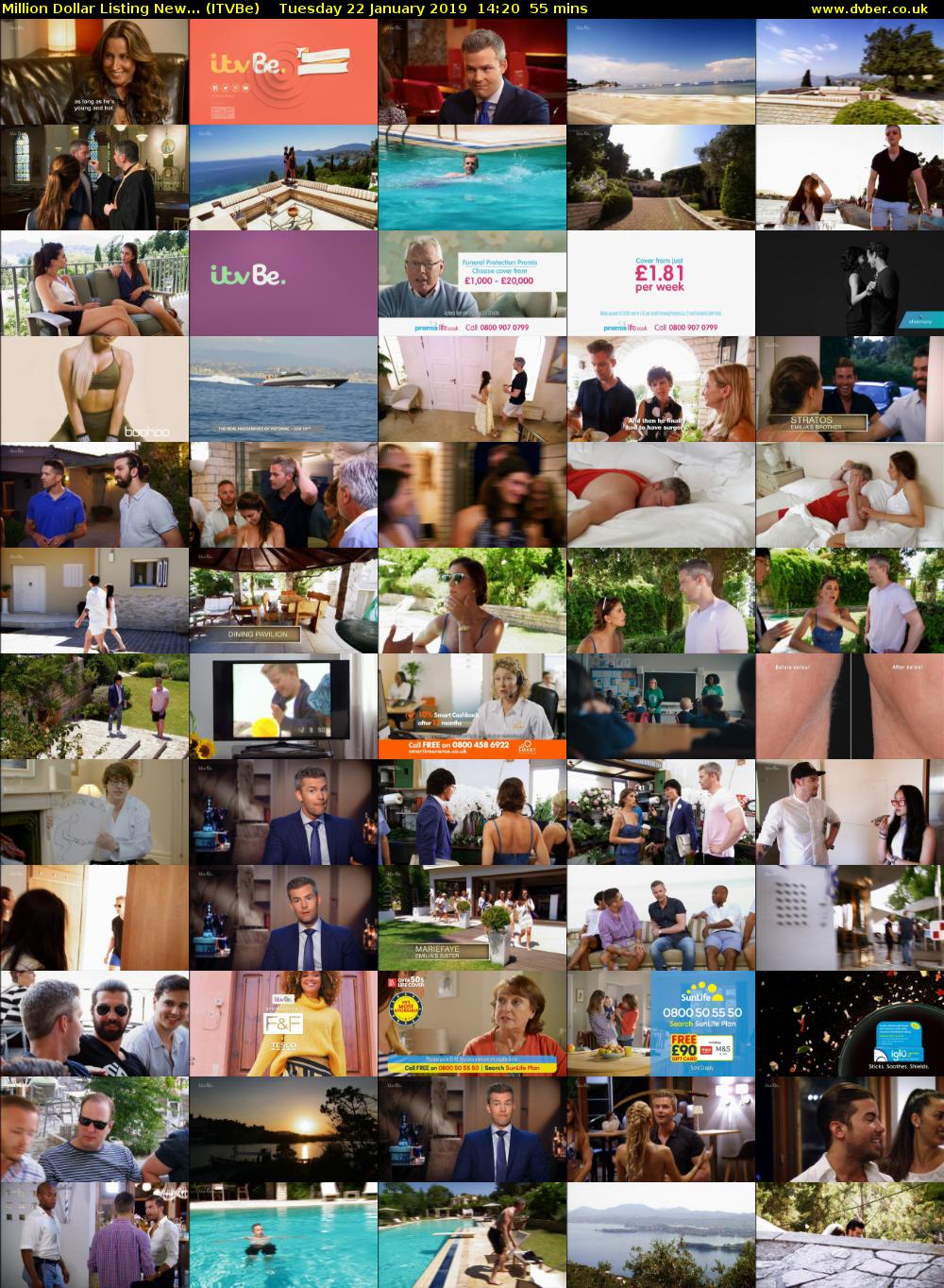 Million Dollar Listing New... (ITVBe) Tuesday 22 January 2019 14:20 - 15:15