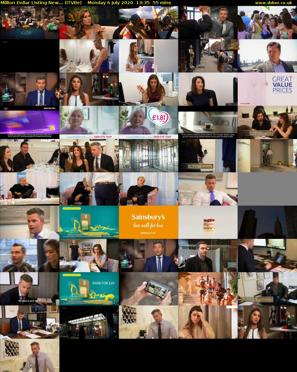 Million Dollar Listing New... (ITVBe) Monday 6 July 2020 13:35 - 14:30