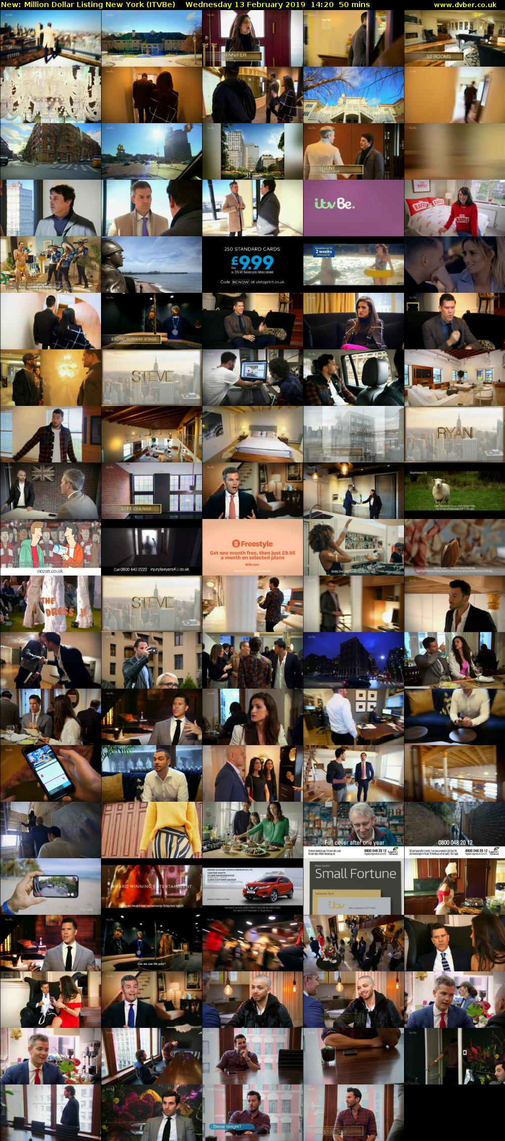 Million Dollar Listing New York (ITVBe) Wednesday 13 February 2019 14:20 - 15:10