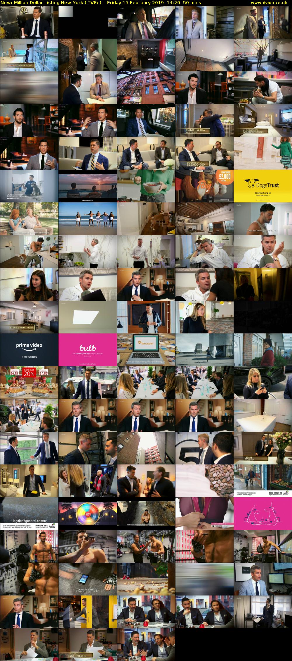 Million Dollar Listing New York (ITVBe) Friday 15 February 2019 14:20 - 15:10
