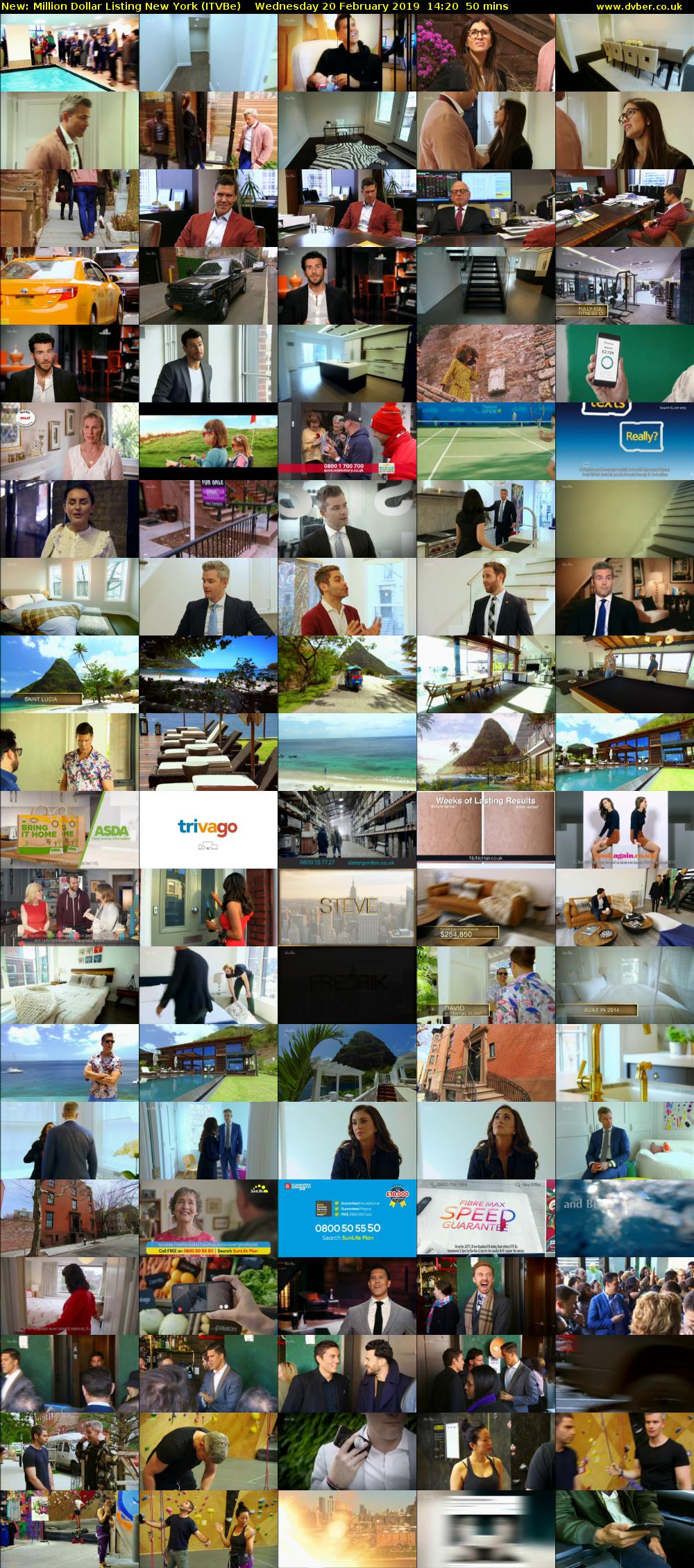Million Dollar Listing New York (ITVBe) Wednesday 20 February 2019 14:20 - 15:10