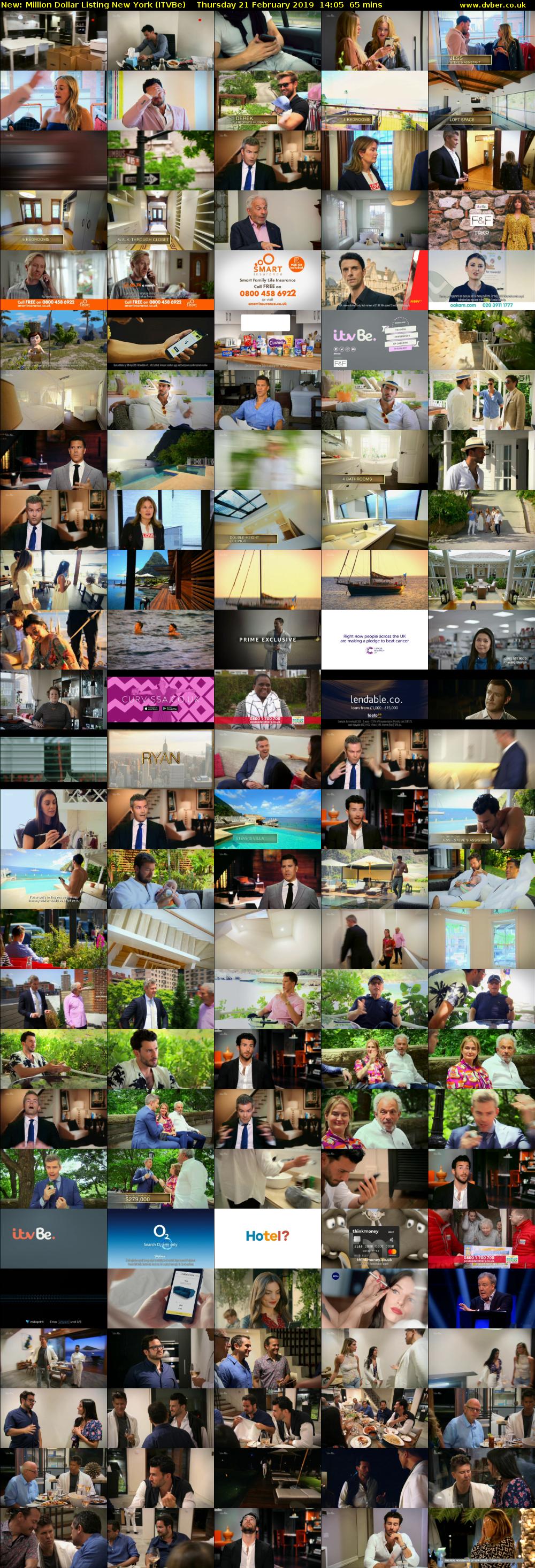 Million Dollar Listing New York (ITVBe) Thursday 21 February 2019 14:05 - 15:10