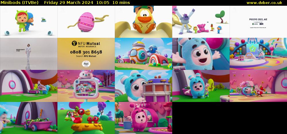 Minibods (ITVBe) Friday 29 March 2024 10:05 - 10:15