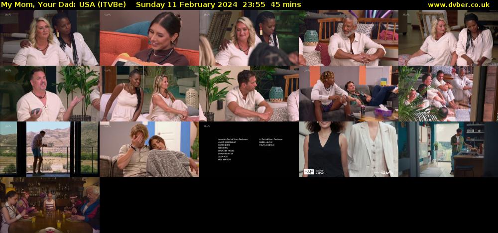 My Mom, Your Dad: USA (ITVBe) Sunday 11 February 2024 23:55 - 00:40