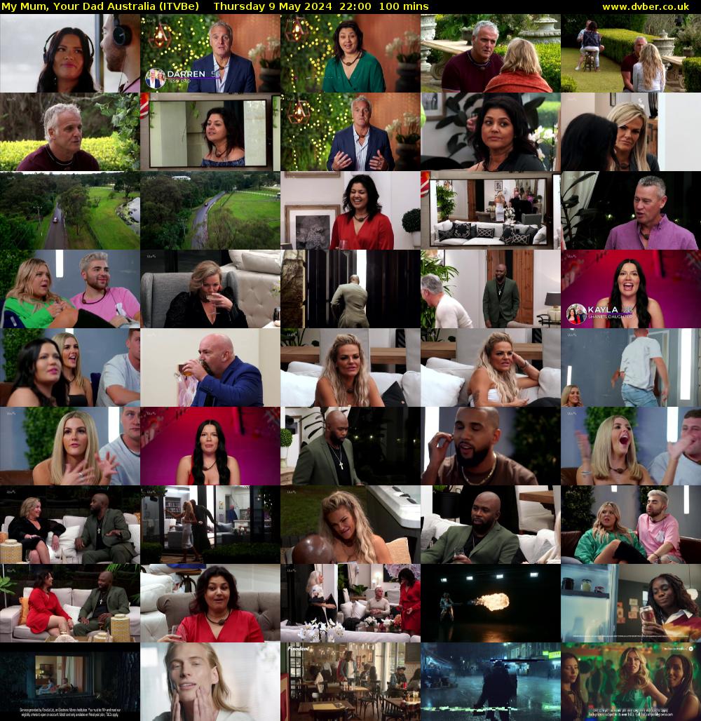 My Mum, Your Dad Australia (ITVBe) Thursday 9 May 2024 22:00 - 23:40