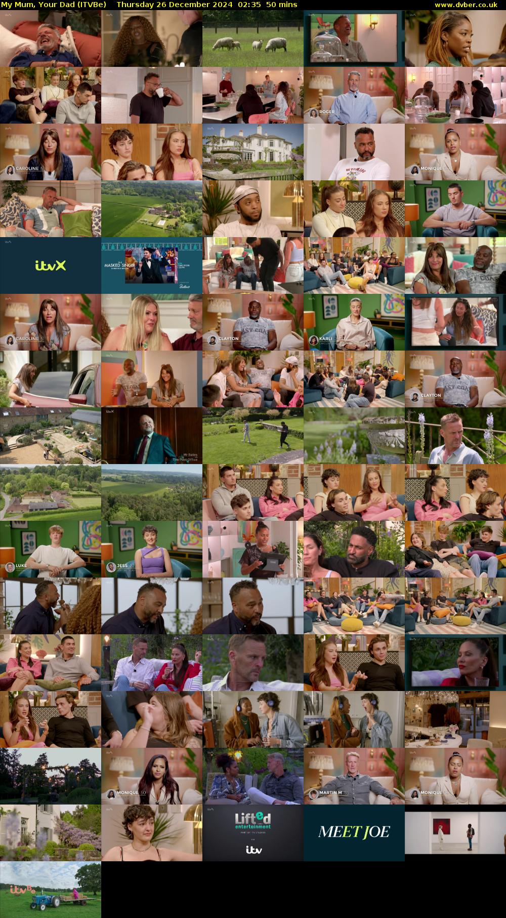 My Mum, Your Dad (ITVBe) Thursday 26 December 2024 02:35 - 03:25