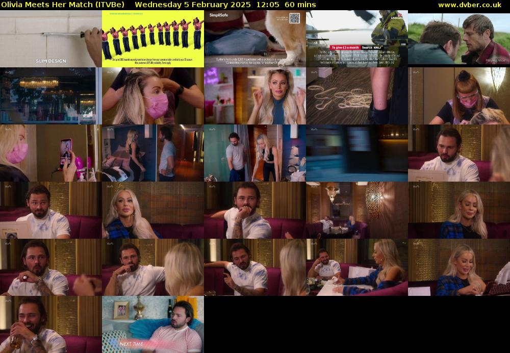 Olivia Meets Her Match (ITVBe) Wednesday 5 February 2025 12:05 - 13:05