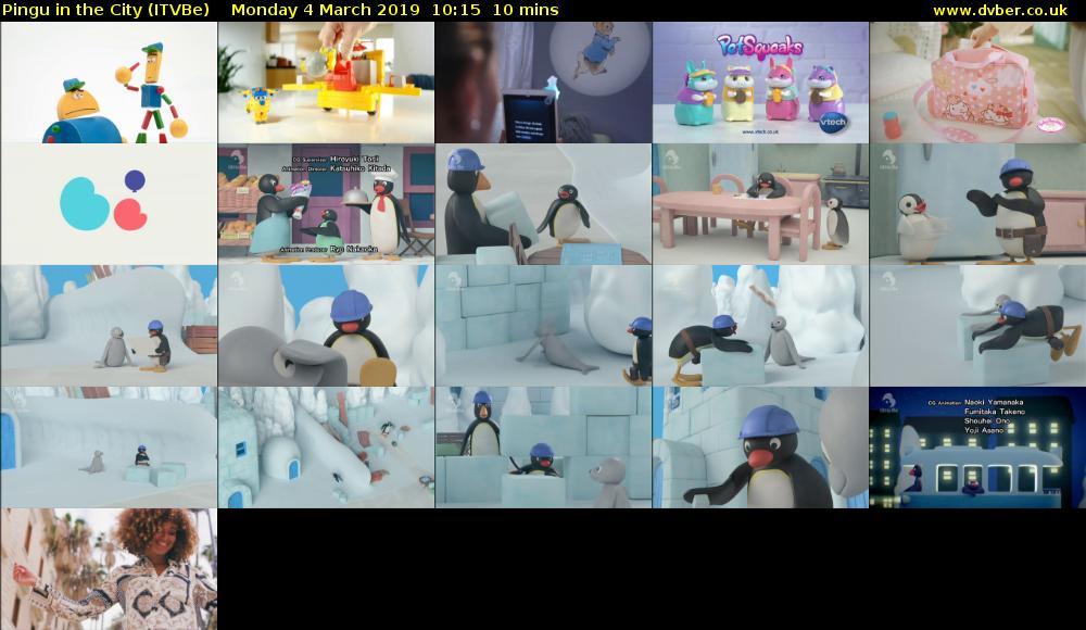 Pingu in the City (ITVBe) Monday 4 March 2019 10:15 - 10:25