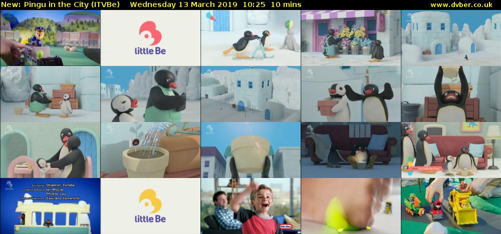 Pingu in the City (ITVBe) Wednesday 13 March 2019 10:25 - 10:35