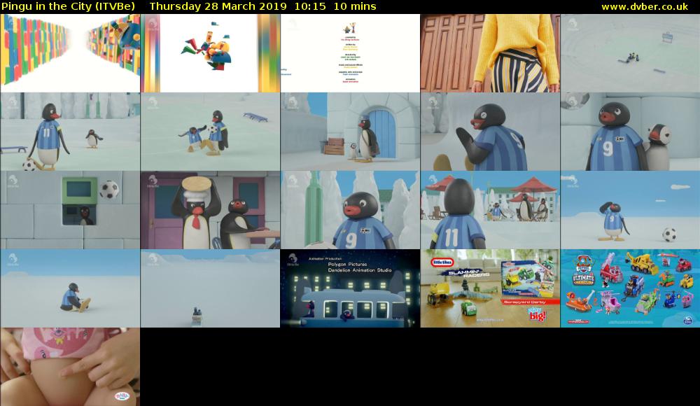 Pingu in the City (ITVBe) Thursday 28 March 2019 10:15 - 10:25