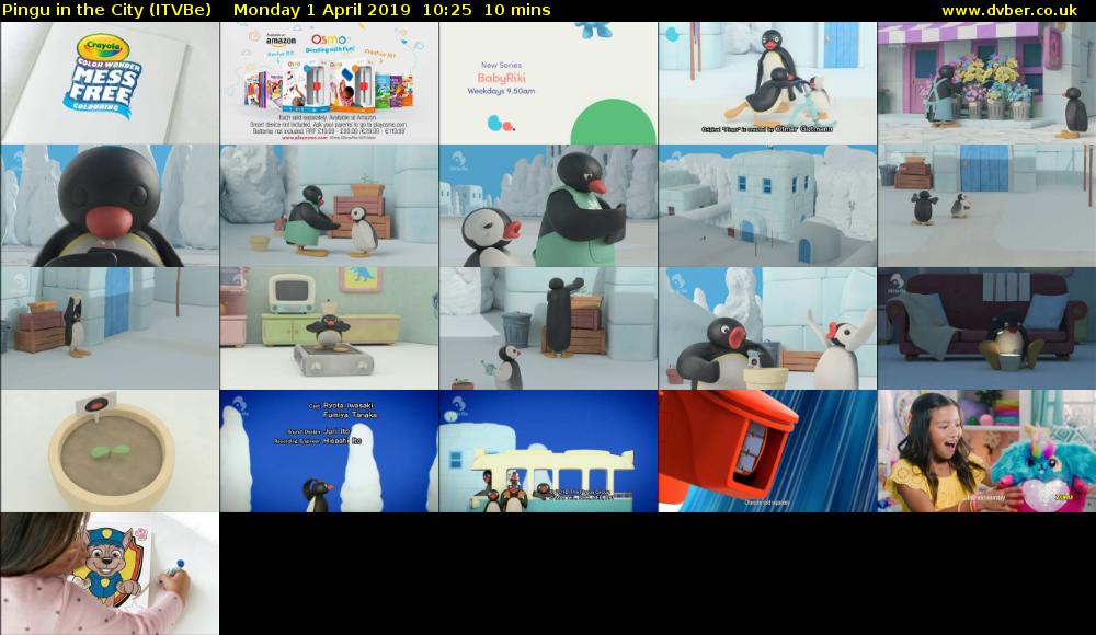 Pingu in the City (ITVBe) Monday 1 April 2019 10:25 - 10:35
