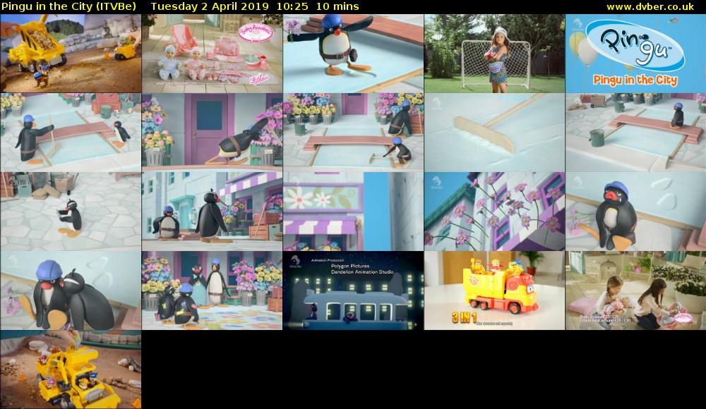 Pingu in the City (ITVBe) Tuesday 2 April 2019 10:25 - 10:35
