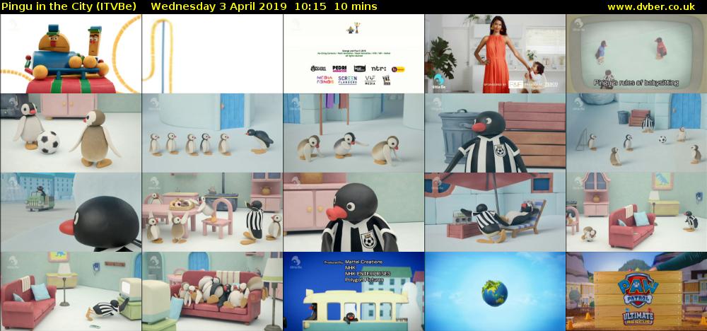 Pingu in the City (ITVBe) Wednesday 3 April 2019 10:15 - 10:25