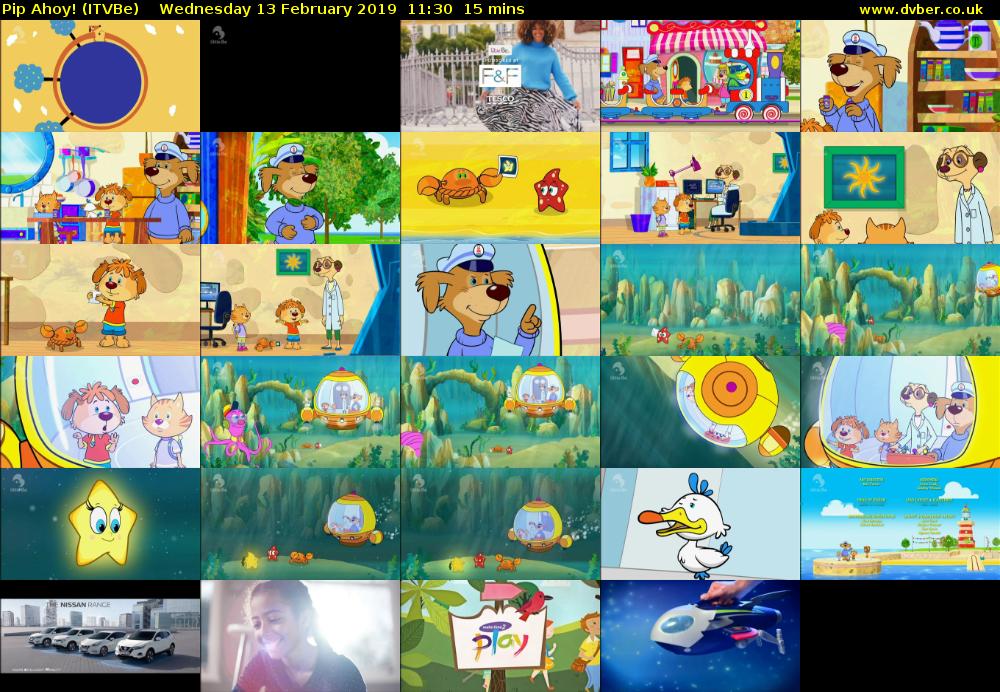 Pip Ahoy! (ITVBe) Wednesday 13 February 2019 11:30 - 11:45