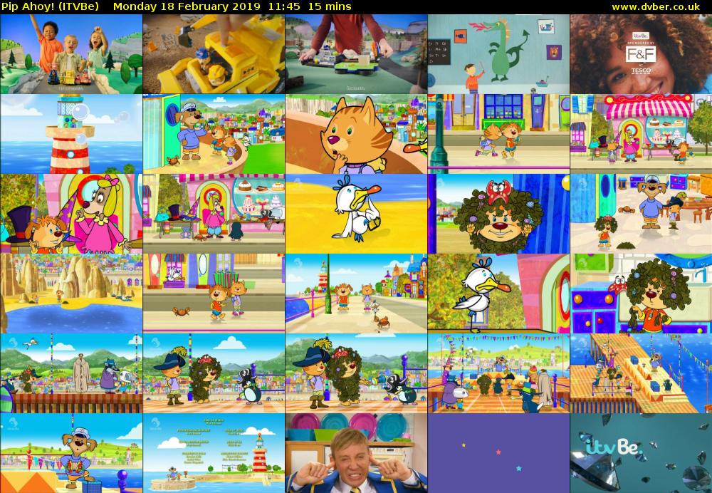 Pip Ahoy! (ITVBe) Monday 18 February 2019 11:45 - 12:00