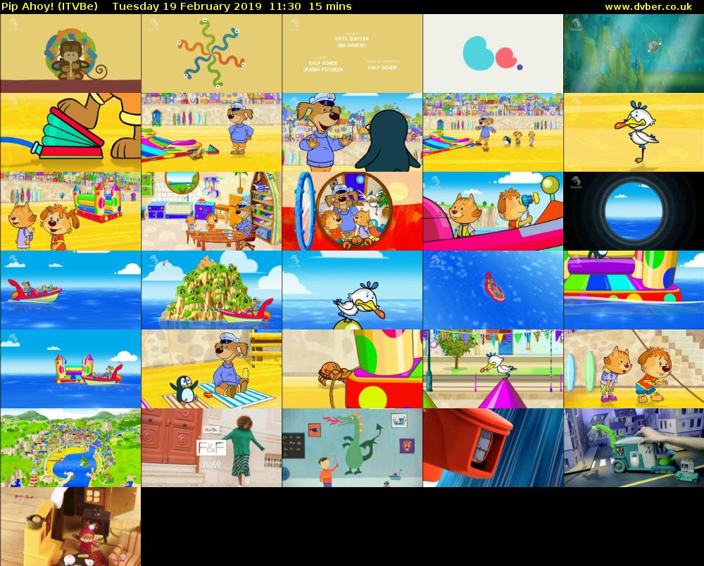 Pip Ahoy! (ITVBe) Tuesday 19 February 2019 11:30 - 11:45