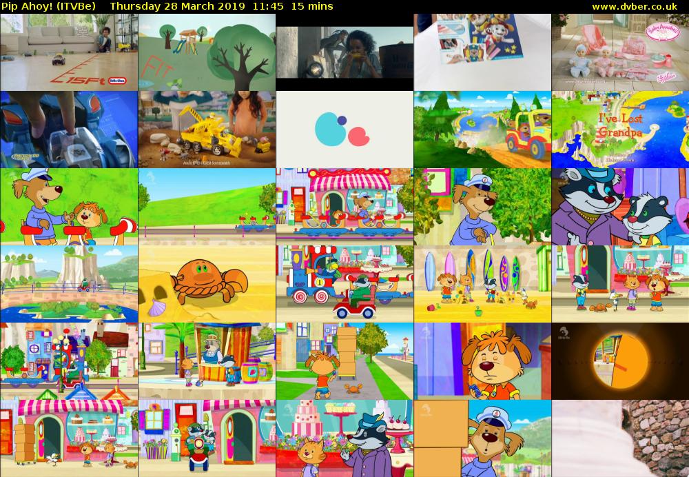 Pip Ahoy! (ITVBe) Thursday 28 March 2019 11:45 - 12:00