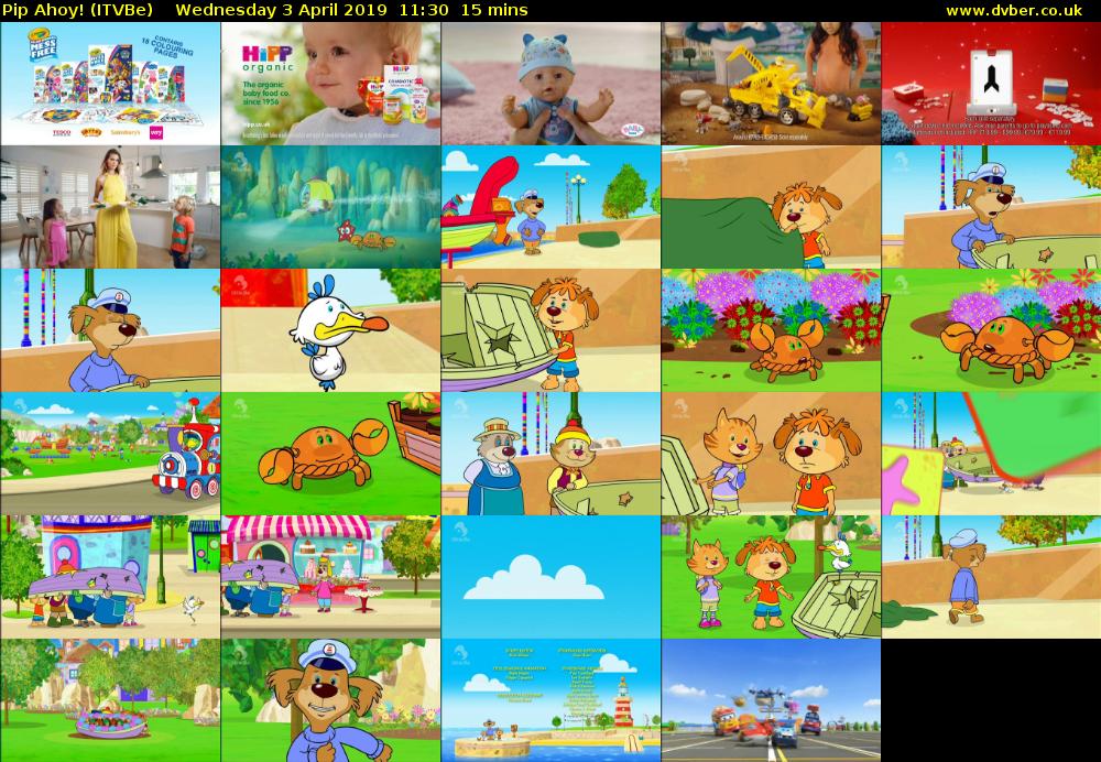 Pip Ahoy! (ITVBe) Wednesday 3 April 2019 11:30 - 11:45