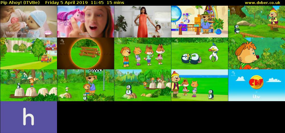 Pip Ahoy! (ITVBe) Friday 5 April 2019 11:45 - 12:00