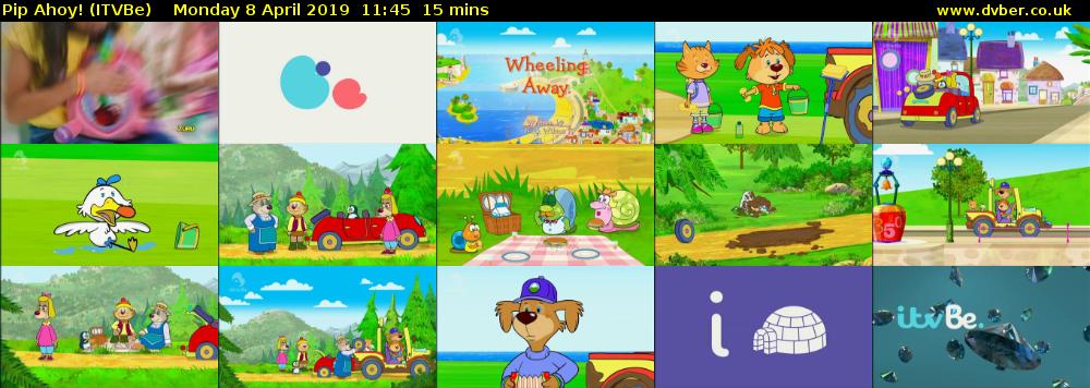 Pip Ahoy! (ITVBe) Monday 8 April 2019 11:45 - 12:00