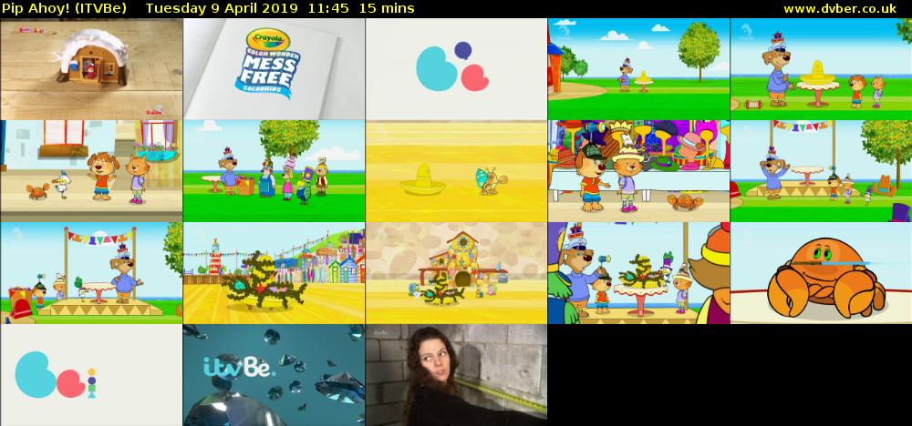 Pip Ahoy! (ITVBe) Tuesday 9 April 2019 11:45 - 12:00