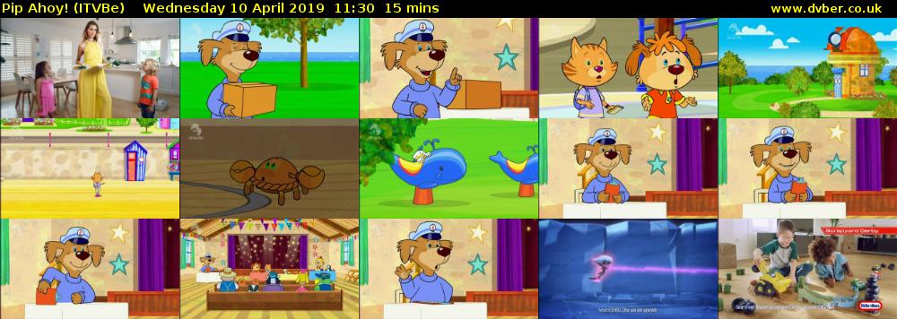 Pip Ahoy! (ITVBe) Wednesday 10 April 2019 11:30 - 11:45