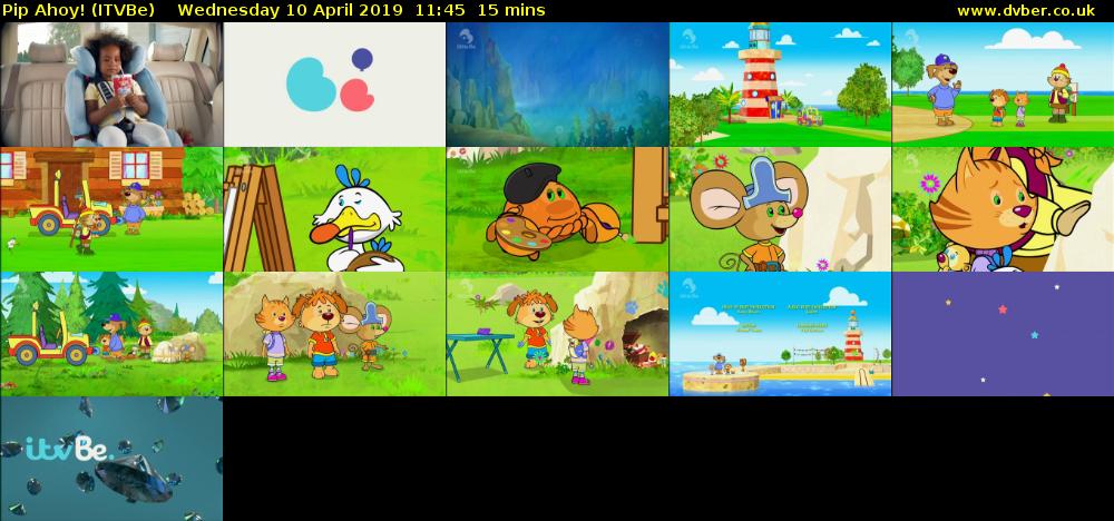 Pip Ahoy! (ITVBe) Wednesday 10 April 2019 11:45 - 12:00