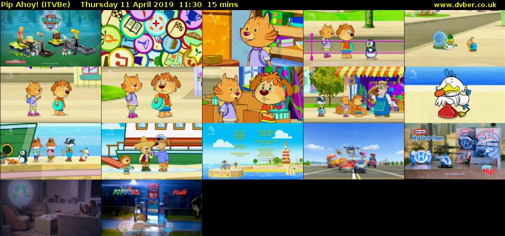Pip Ahoy! (ITVBe) Thursday 11 April 2019 11:30 - 11:45