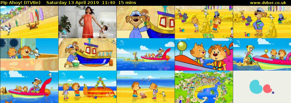 Pip Ahoy! (ITVBe) Saturday 13 April 2019 11:40 - 11:55