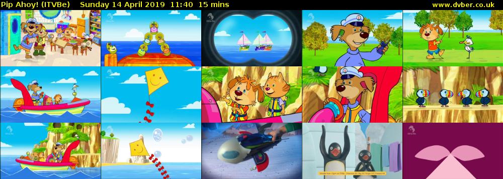 Pip Ahoy! (ITVBe) Sunday 14 April 2019 11:40 - 11:55