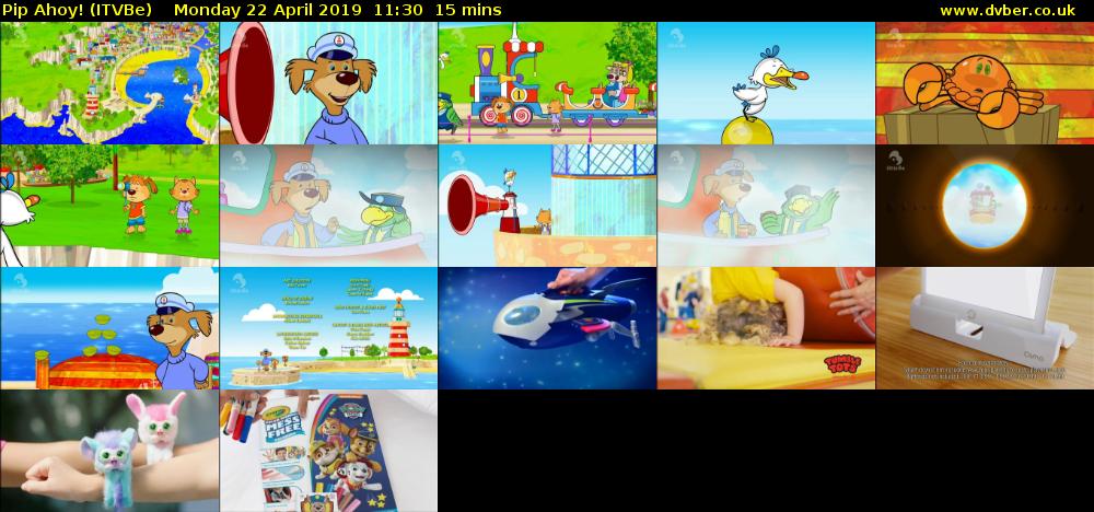 Pip Ahoy! (ITVBe) Monday 22 April 2019 11:30 - 11:45