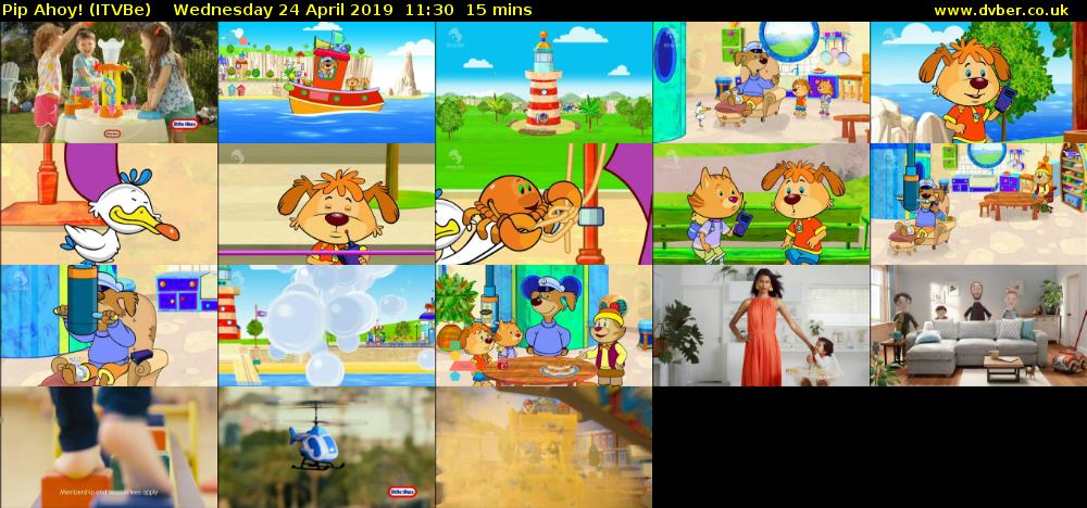 Pip Ahoy! (ITVBe) Wednesday 24 April 2019 11:30 - 11:45