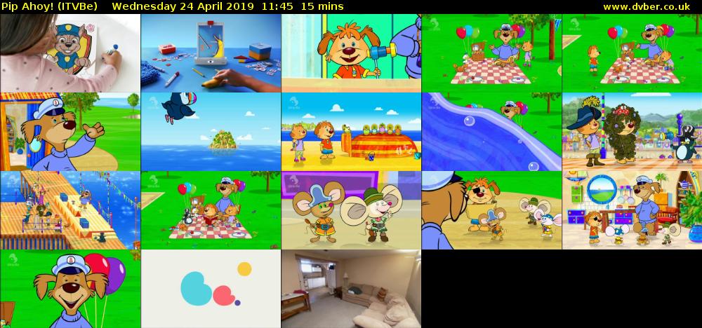 Pip Ahoy! (ITVBe) Wednesday 24 April 2019 11:45 - 12:00