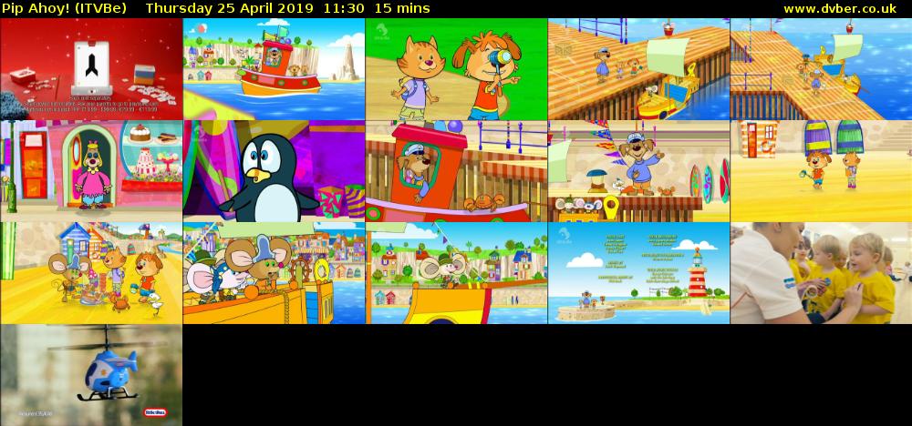 Pip Ahoy! (ITVBe) Thursday 25 April 2019 11:30 - 11:45