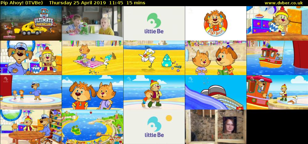 Pip Ahoy! (ITVBe) Thursday 25 April 2019 11:45 - 12:00