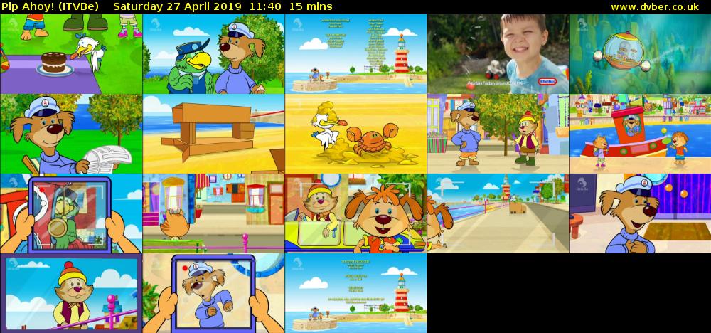 Pip Ahoy! (ITVBe) Saturday 27 April 2019 11:40 - 11:55