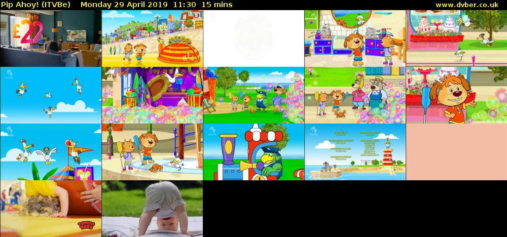 Pip Ahoy! (ITVBe) Monday 29 April 2019 11:30 - 11:45