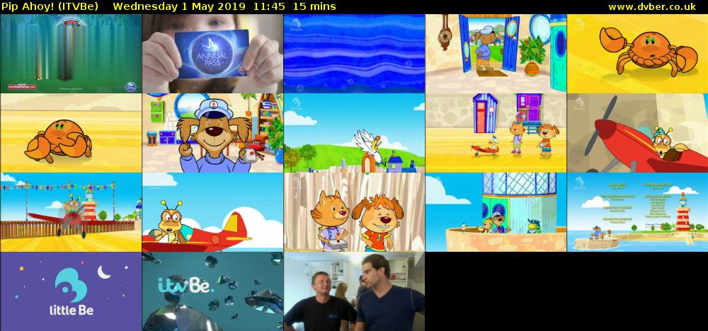Pip Ahoy! (ITVBe) Wednesday 1 May 2019 11:45 - 12:00