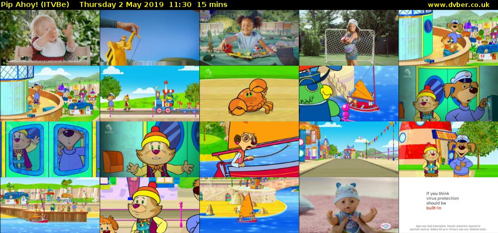 Pip Ahoy! (ITVBe) Thursday 2 May 2019 11:30 - 11:45