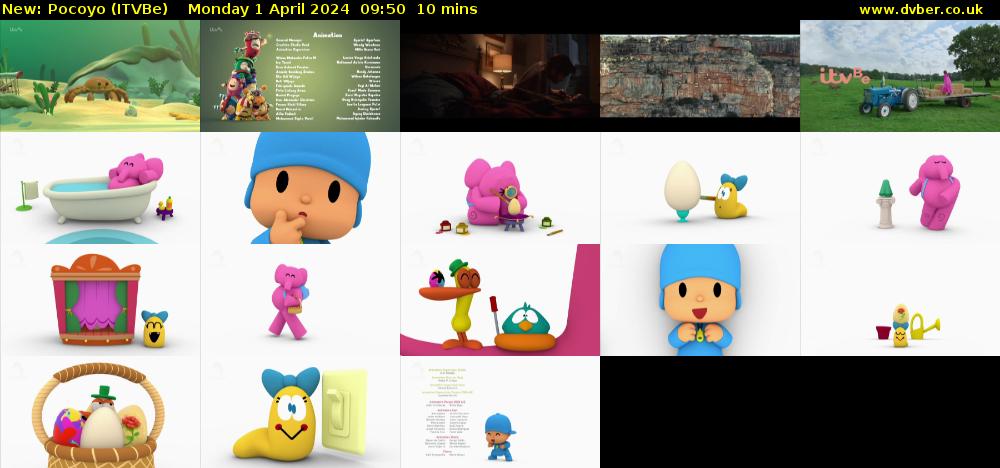 Pocoyo (ITVBe) Monday 1 April 2024 09:50 - 10:00