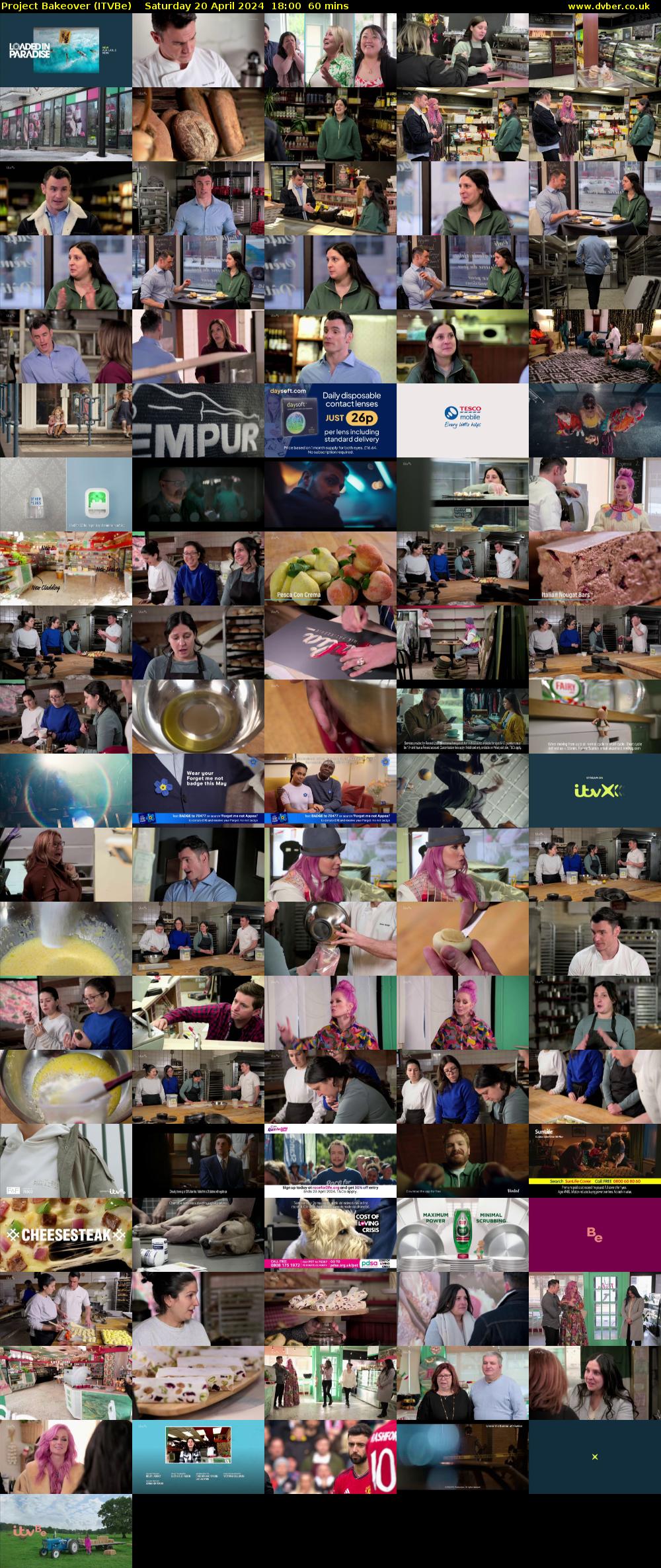 Project Bakeover (ITVBe) Saturday 20 April 2024 18:00 - 19:00