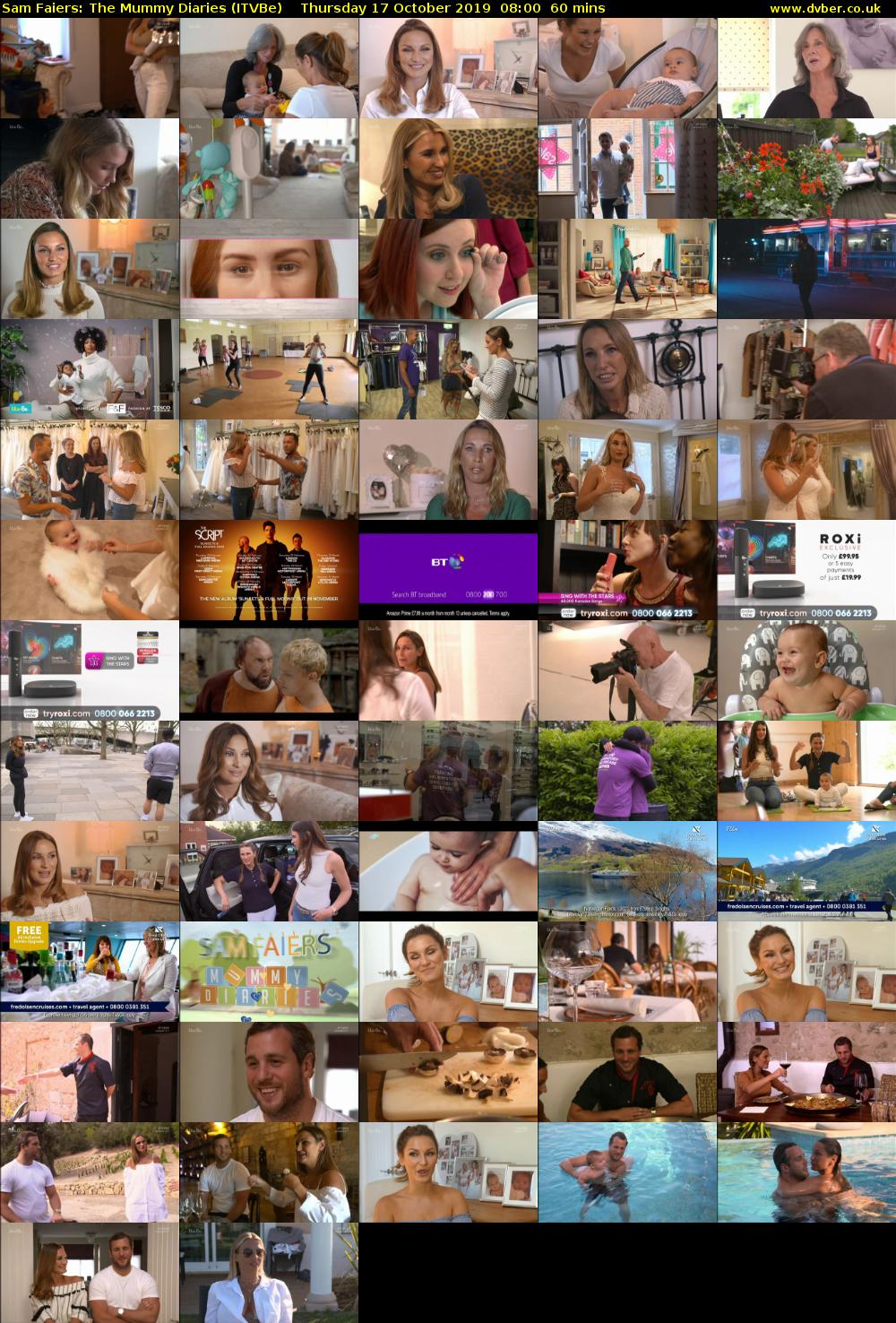 Sam Faiers: The Mummy Diaries (ITVBe) Thursday 17 October 2019 08:00 - 09:00