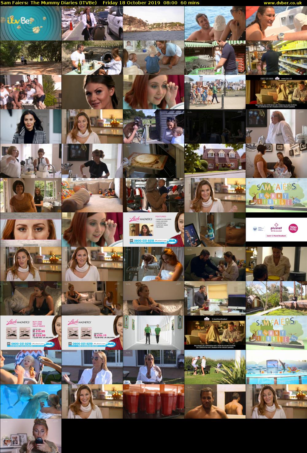 Sam Faiers: The Mummy Diaries (ITVBe) Friday 18 October 2019 08:00 - 09:00