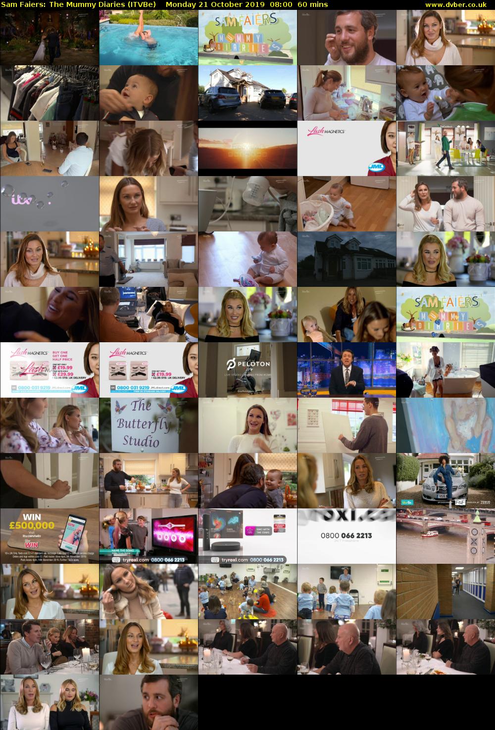 Sam Faiers: The Mummy Diaries (ITVBe) Monday 21 October 2019 08:00 - 09:00