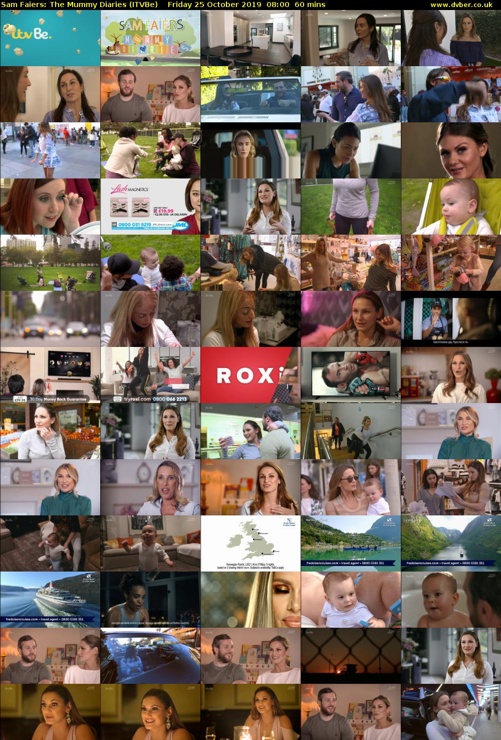 Sam Faiers: The Mummy Diaries (ITVBe) Friday 25 October 2019 08:00 - 09:00