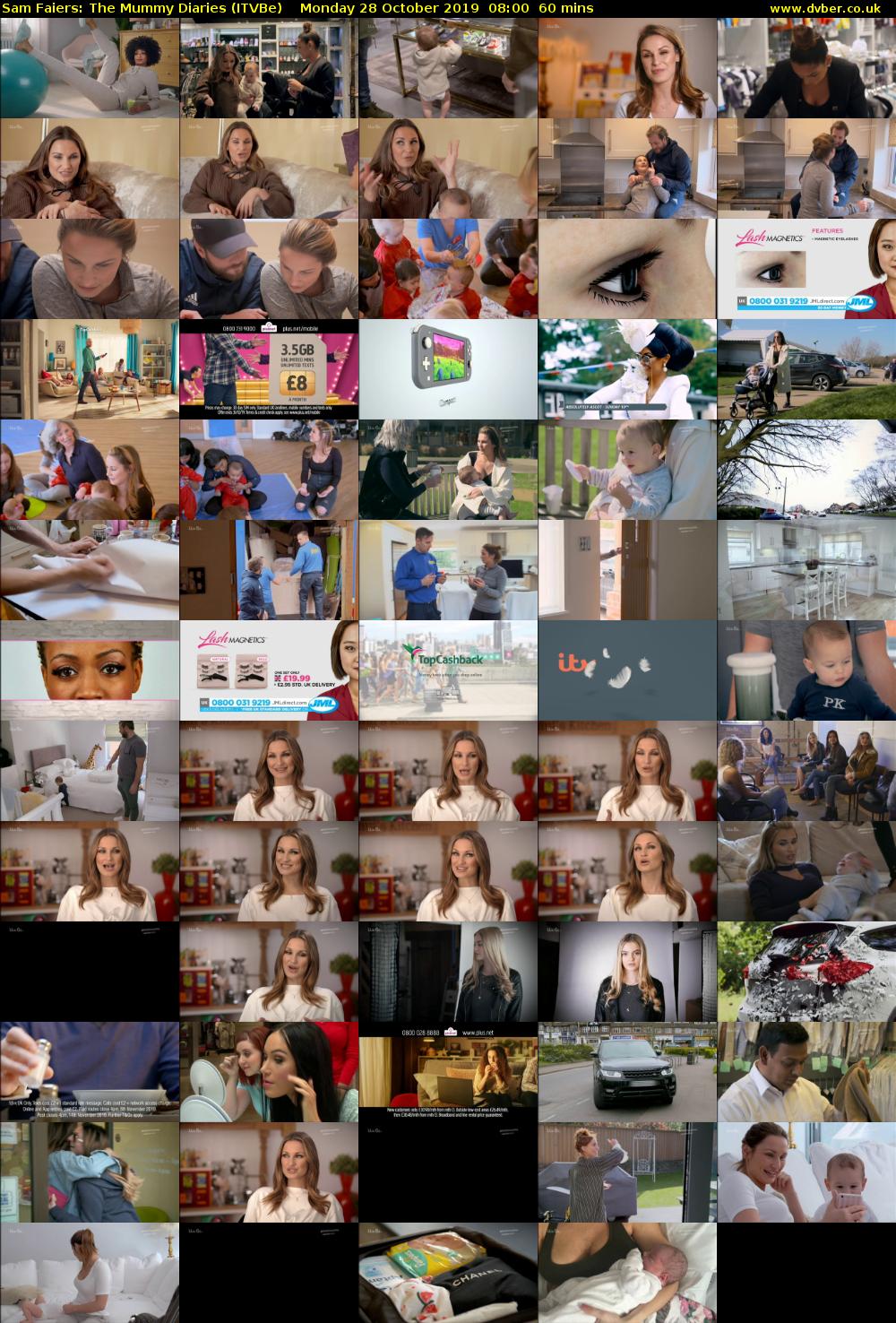 Sam Faiers: The Mummy Diaries (ITVBe) Monday 28 October 2019 08:00 - 09:00